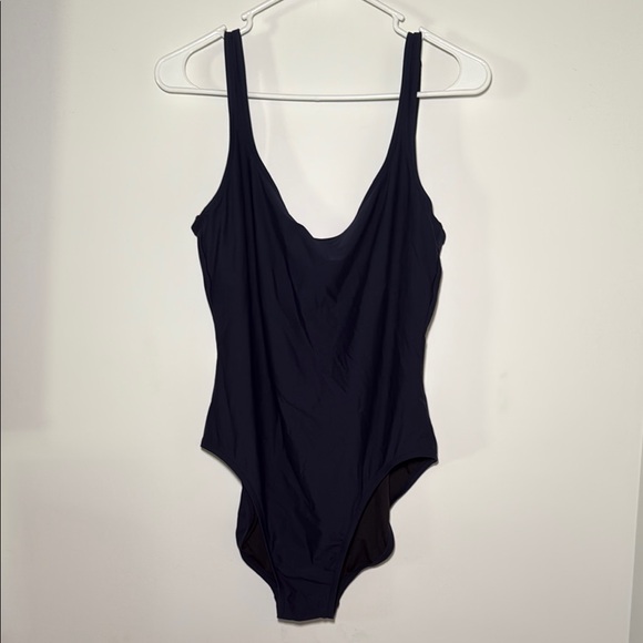 J. Crew Women’s One Piece Navy Blue Swimsuit‎ Size 14 - Picture 1 of 4